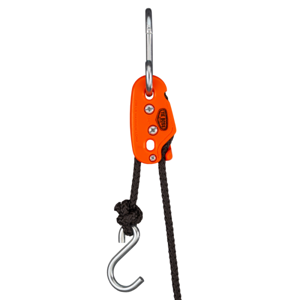 1/4 inch (6,35mm) TIE BOSS with 3m rope (Orange)
